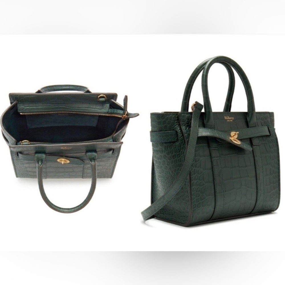 Mulberry Bayswater Croc Embossed Tote